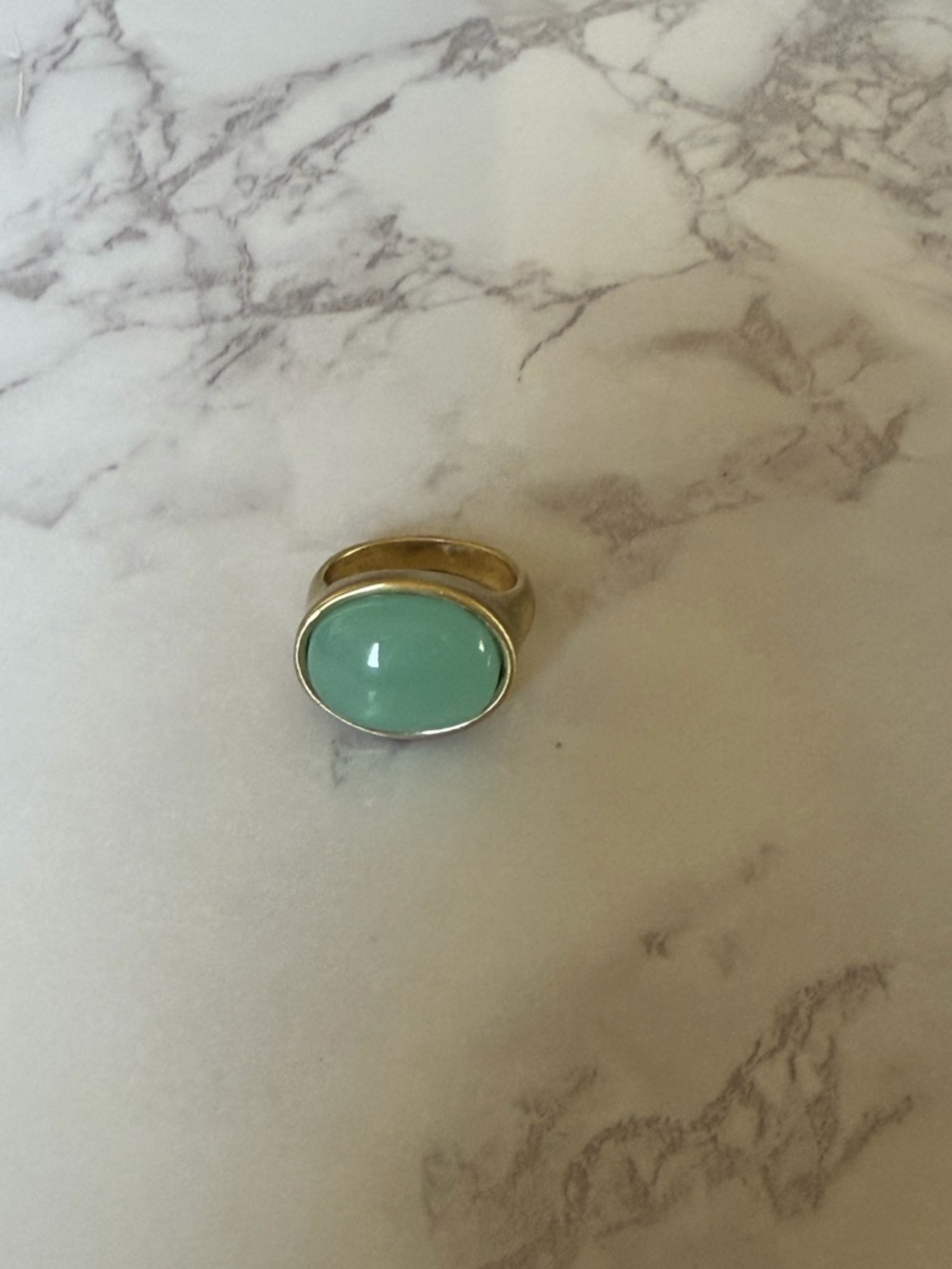 Karen Kane Seafoam Oval Stone Ring in Golden Tone - Picture 6 of 7